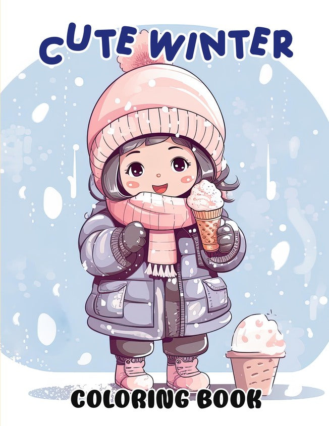 Cute Winter 30 Pages Printable Coloring Book