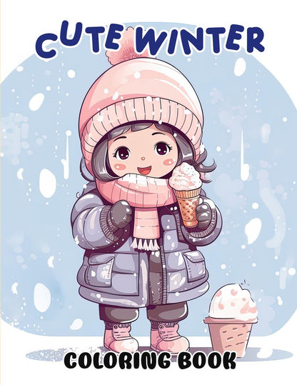 Cute Winter 30 Pages Printable Coloring Book