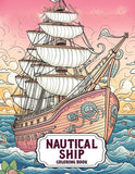 Nautical Ship 30 Pages Printable Coloring Book