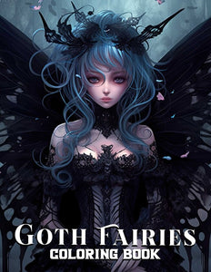 Goth Fairies 30 Pages Printable Coloring Book