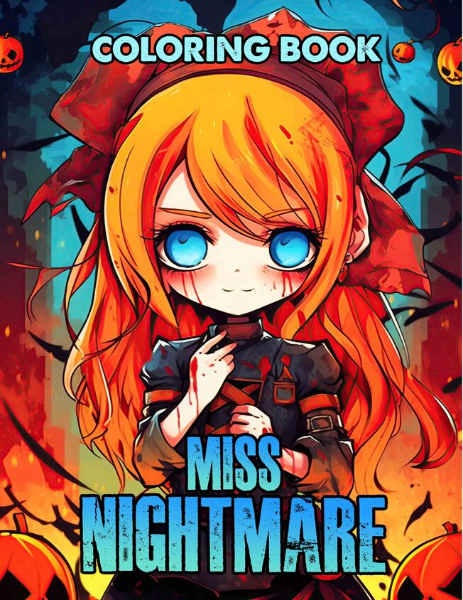 Miss Nightmare 30 Pages Printable Coloring Book