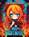 Miss Nightmare 30 Pages Printable Coloring Book