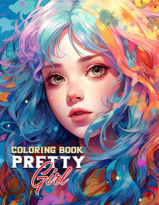 Pretty Girl 30 Pages Printable Coloring Book
