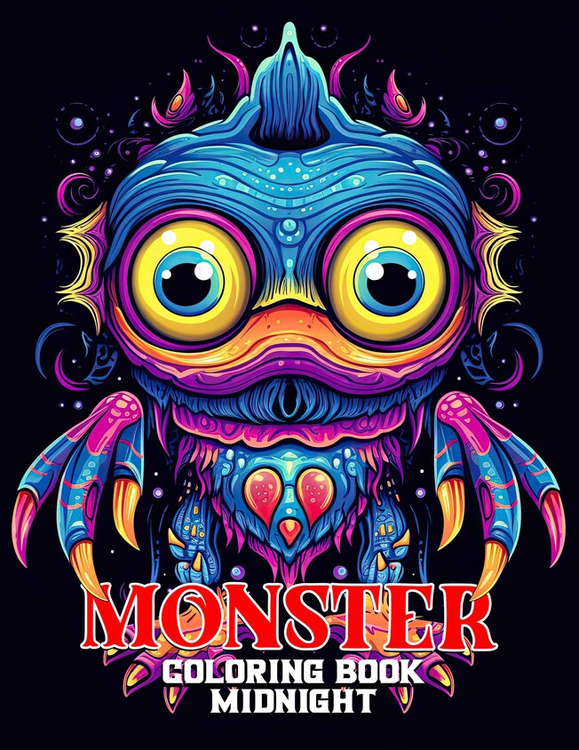 Midnight Monster 30 Pages Printable Coloring Book