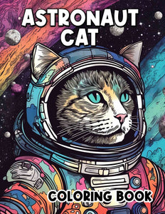 Astronaut Cat 30 Pages Printable Coloring Book