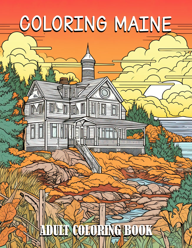 Coloring Maine 30 Pages Printable Coloring Book