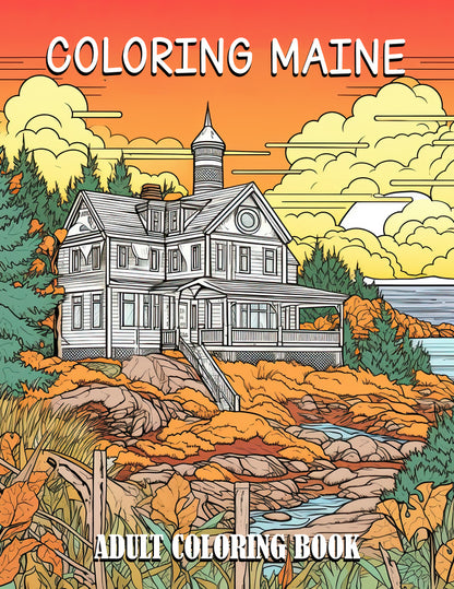 Coloring Maine 30 Pages Printable Coloring Book
