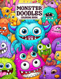 Monster Doodles 30 Pages Printable Coloring Book