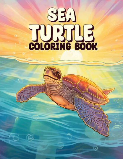 Sea Turtle 30 Pages Printable Coloring Book