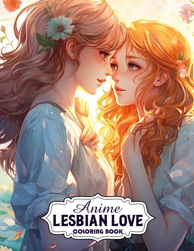 Anime Lesbian Love 30 Pages Printable Coloring Book