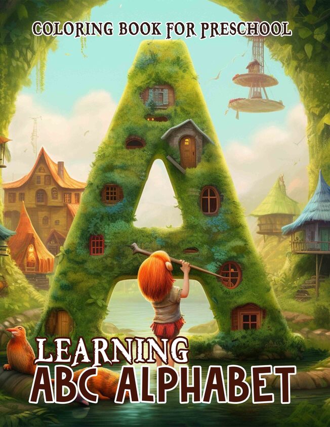 Learning ABC Alphabet Coloring Book For Preschool, 30 Pages Printable