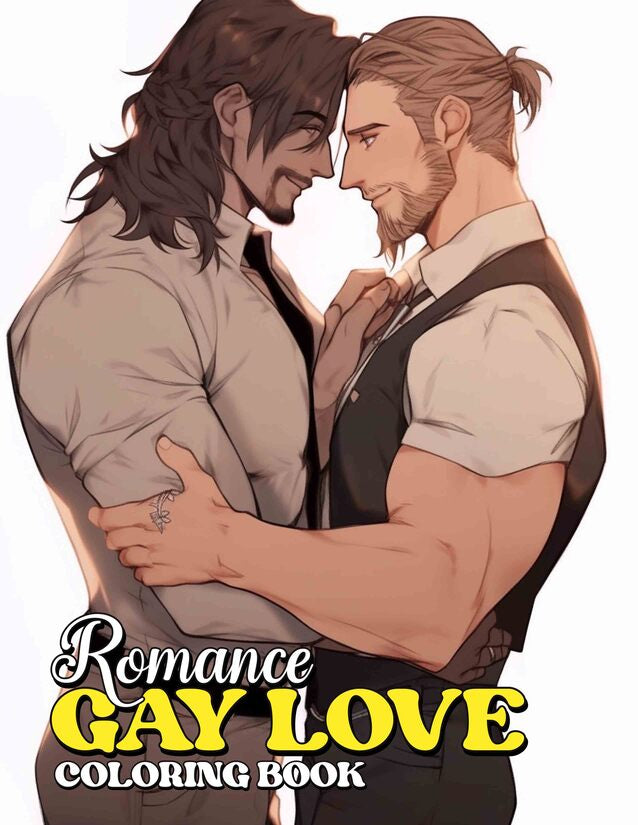 Romance Gay Love 30 Pages Printable Coloring Book