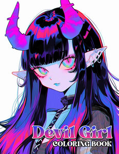 Devil Girl 30 Pages Printable Coloring Book