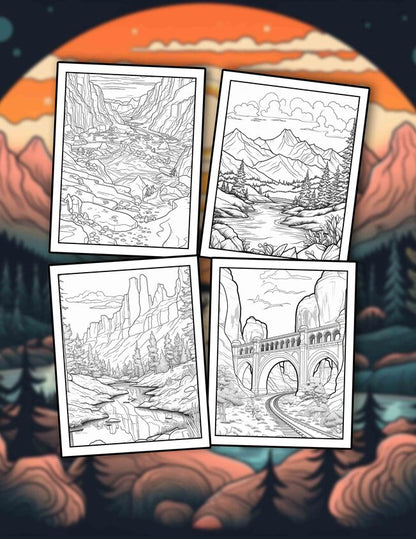 National Parks 25 Pages Printable Coloring Book