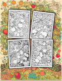 Enchanted Fruits 25 Pages Printable Coloring Book