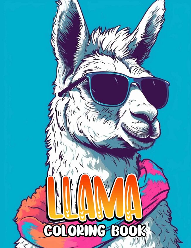 Llama 30 Pages Printable Coloring Book