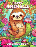 Happy Animals 30 Pages Printable Coloring Book