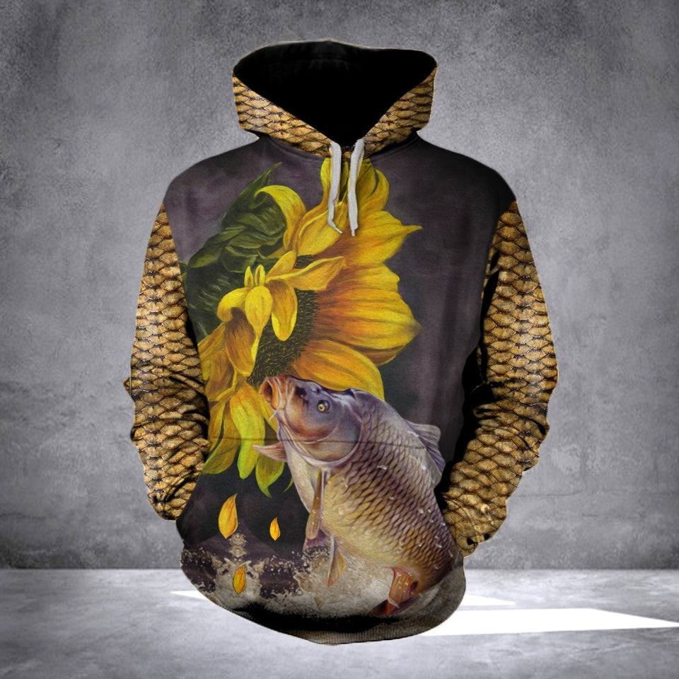Carp Fishing Full Printing Hoodie Shirt  Hoodie Hoodie
