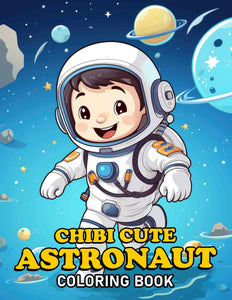 Chibi Cute Astronaut 30 Pages Printable Coloring Book