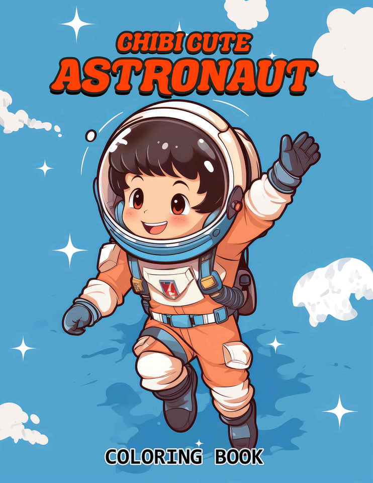 Chibi Cute Astronaut 30 Pages Printable Coloring Book