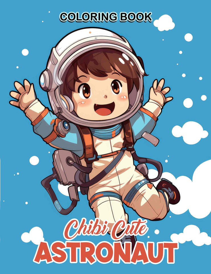 Chibi Cute Astronaut 30 Pages Printable Coloring Book