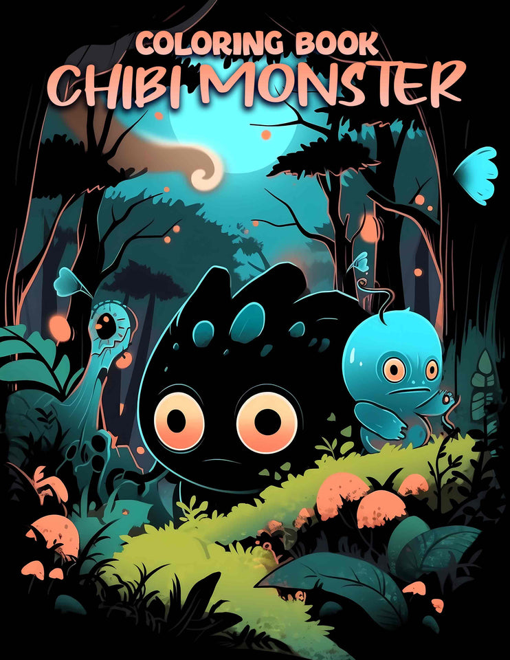 Chibi Monster 30 Pages Printable Coloring Book