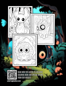 Chibi Monster 30 Pages Printable Coloring Book