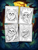 Chillout Sloth 30 Pages Printable Coloring Book