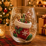 Christmas stocking 3D glass cup festive gift idea