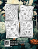 Creative Flower 30 Pages Printable Coloring Book