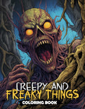 Creepy And Freaky Things 30 Pages Printable Coloring Book