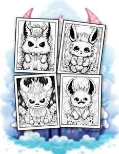 Creepy Kawaii Creature 30 Pages Printable Coloring Book