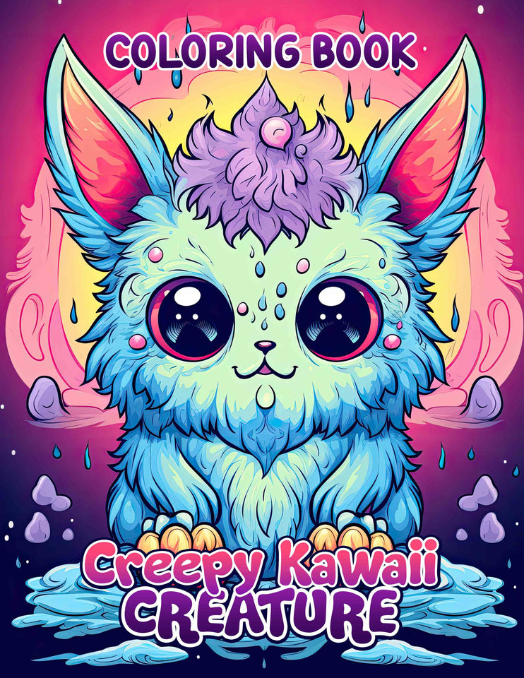 Creepy Kawaii Creature 30 Pages Printable Coloring Book