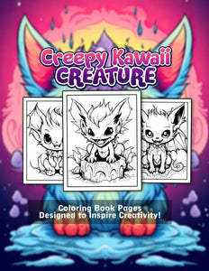 Creepy Kawaii Creature 30 Pages Printable Coloring Book