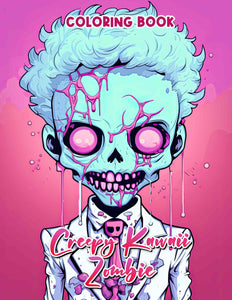 Creepy Kawaii Zombie 30 Pages Printable Coloring Book