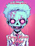 Creepy Kawaii Zombie 30 Pages Printable Coloring Book