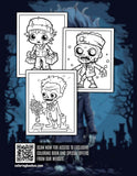 Creepy Kawaii Zombie 30 Pages Printable Coloring Book