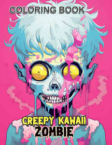 Creepy Kawaii Zombie 30 Pages Printable Coloring Book