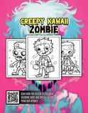 Creepy Kawaii Zombie 30 Pages Printable Coloring Book