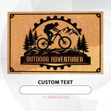 Personalized Mountain Bike Doormat – Custom Text Welcome Ma