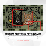 Personalized Vintage Pet Doormat – Custom Dog & Cat Portrait Mat
