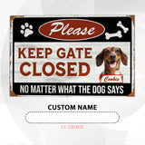 Personalized Dog Gate Doormat – Custom Pet Name Warning Mat