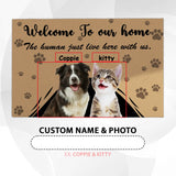 Personalized Paw Print Pet Doormat – Custom Dog & Cat Photo Mat