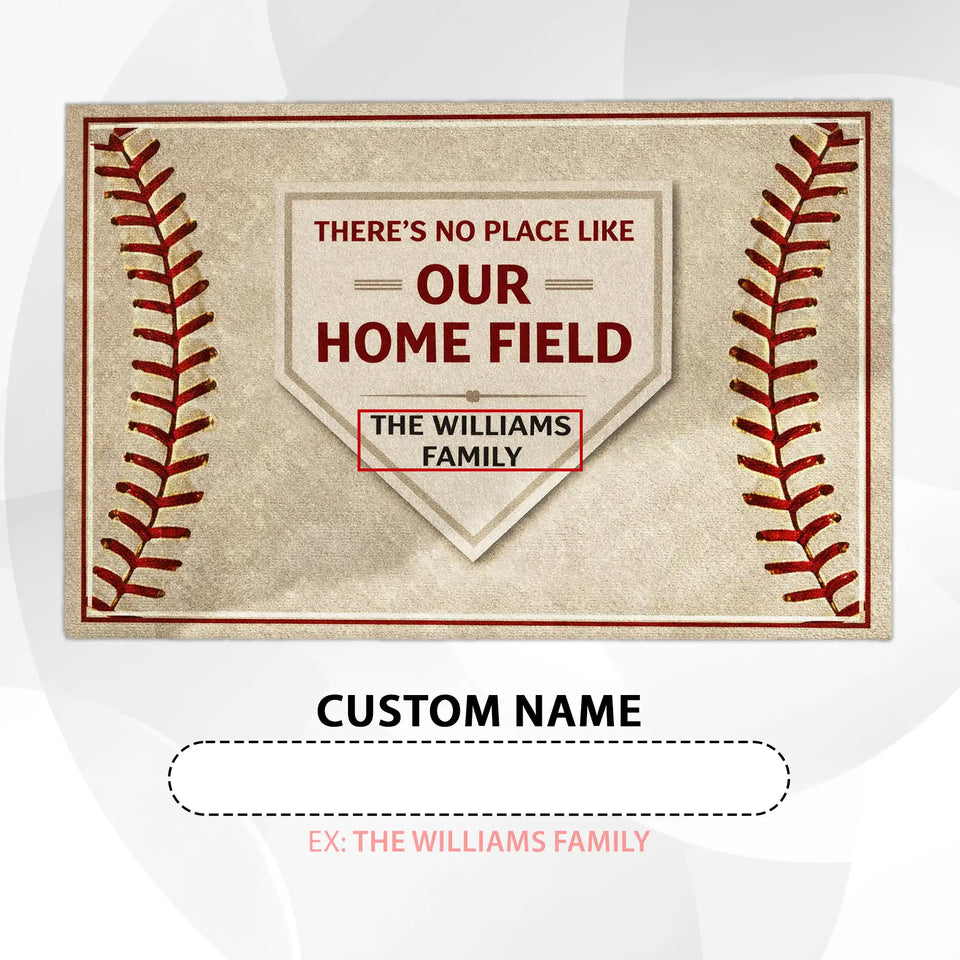 Personalized Baseball Family Doormat – Custom Family Name Mat