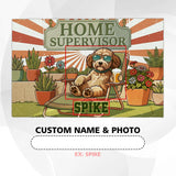 Personalized Pet Photo Doormat – Home Supervisor Welcome Mat