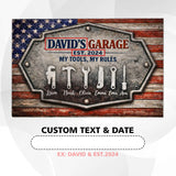 Personalized Garage Doormat – Custom Name & Established Year Mat
