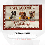 Personalized Dog Bar Doormat – Custom Pet Names Funny Welcome Mat