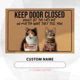 Personalized Cat Doormat – Custom Pet Names Keep Door Closed Mat
