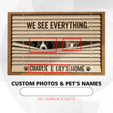 Personalized Dog & Cat Window Blinds Doormat – Custom Pet Photo Welcome Mat