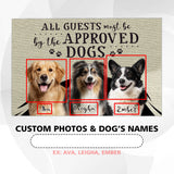 Personalized Dog Photo Doormat – Custom Pet Names Approval Mat